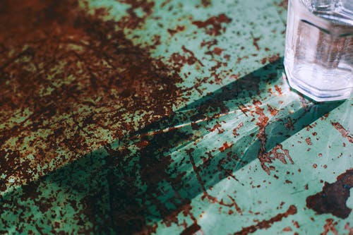 Rusted painted surface