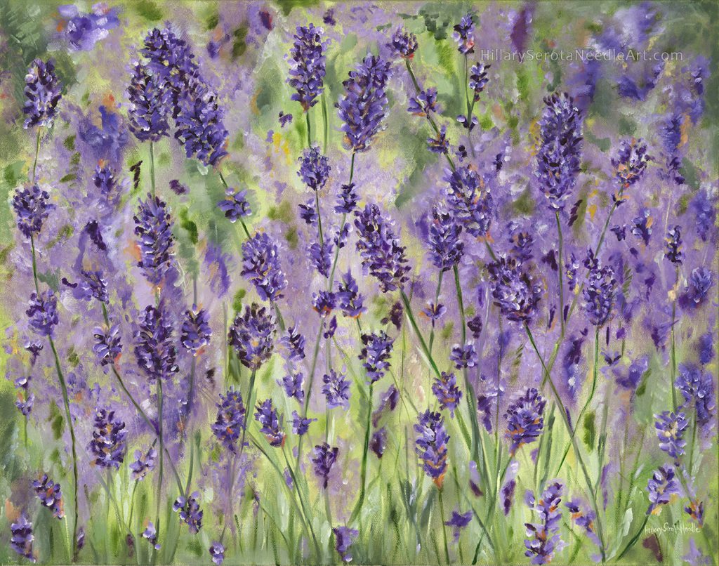 Painter Hillary Needle’s high-resolution digital image ‘East End Lavender,’ scanned by Chica Prints